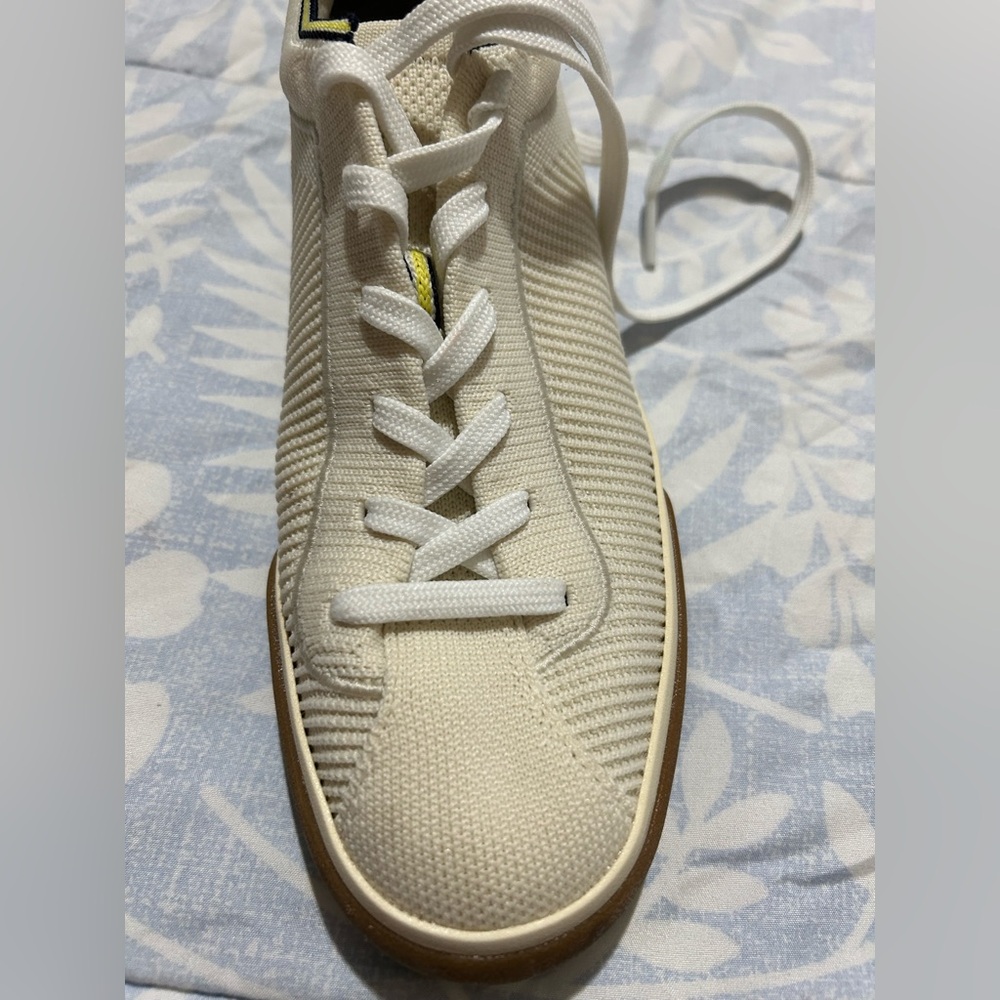 Rothy's Ivory Sneakers with Yellow and Black Accents - Picture 5 of 7